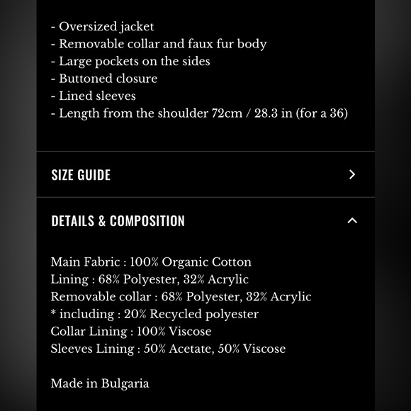 Sezane Green Corduroy Jacket with Cream Collar NWT - Picture 5 of 13